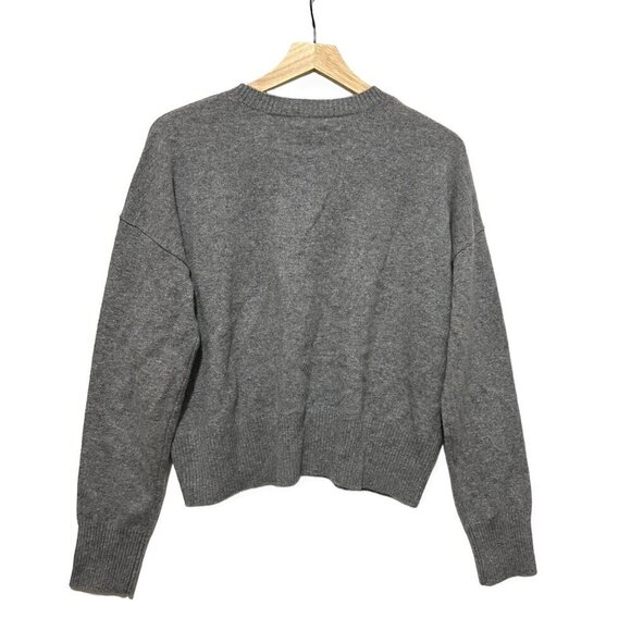 Minnie Rose Cashmere Ski Out West Crew Sweater, Size L, Gray, New with tag - Picture 2 of 16
